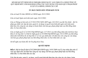 Quyết định 40/2012/QĐ-UBND bãi bỏ Quyết định 02/2009/QĐ-UBND Kon Tum