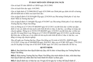 Quyết định 28/2012/QĐ-UBND Quy chế tổ chức hoạt động của Trường Đại học