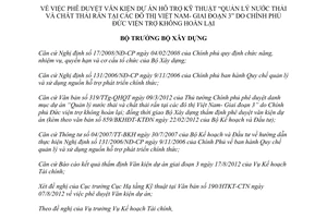 Quyết định 784/QĐ-BXD 2012 Quản lý nước thải chất thải rắn đô thị do Đức viện trợ không hoàn lại