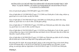 Thông tư liên tịch 141/2012/TTLT-BTC-BQP-BCA hướng dẫn cơ chế hỗ trợ tài chính