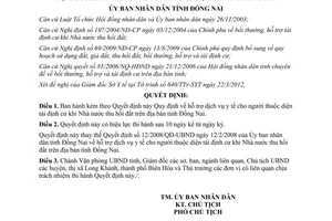 Quyết định 48/2012/QĐ-UBND hỗ trợ dịch vụ y tế cho người tái định cư Đồng Nai