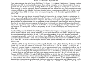 Chỉ thị 13/CT-UBND 2012 xây dựng khu dân cư doanh nghiệp An toàn an ninh trật tự 23/2012/TT-BCA-V28 Phú Yên