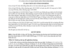 Quyết định 20/2012/QĐ-UBND đổi quy chế thi đua khen thưởng Ninh Bình