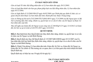 Quyết định 36/2012/QĐ-UBND Chức năng nhiệm vụ tổ chức của Sở Ngoại vụ Bình Dương