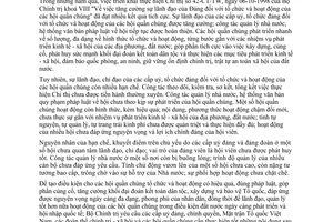 Chỉ thị 17-CT/TW năm 2012 tiếp tục đổi mới tăng cường sự lãnh đạo của Đảng