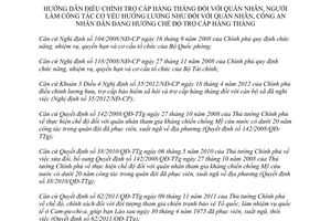 Thông tư liên tịch 99/2012/TTLT-BQP-BTC hướng dẫn điều chỉnh trợ cấp hàng tháng