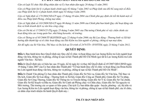 Quyết định 39/2012/QĐ-UBND Quy chế tổ chức và hoạt động của Lực lượng Kiểm tra