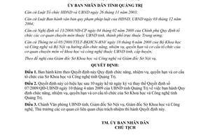 Quyết định 12/2012/QĐ-UBND cơ cấu tổ chức của Sở Khoa học Quảng Trị