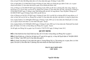 Quyết định 04/2012/QĐ-UBND Quy chế tổ chức hoạt động của Phòng Nội vụ quận 4