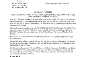 Kế hoạch 861/KH/BGDĐT-BVHTTDL phối hợp thực hiện Phong trào thi đua Xây dựng