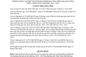 Quyết định 25/2012/QĐ-UBND quy định mức thu học phí của cơ sở giáo dục mầm non