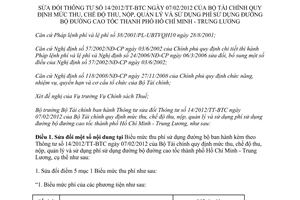 Thông tư 143/2012/TT-BTC sửa đổi Thông tư 14/2012/TT-BTC quy định mức thu chế độ