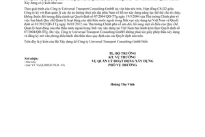 Công văn 128/BXD-HĐXD hướng dẫn cấp giấy phép thầu cho nhà thầu nước ngoài