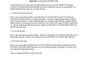 Công văn 4764/TCHQ-TCCB thực hiện Nghị định 116/2010/NĐ-CP