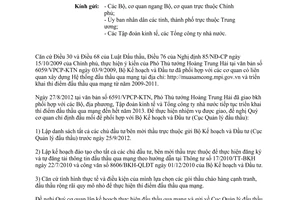 Công văn 6965/BKHĐT-QLĐT tiếp tục triển khai thí điểm đấu thầu qua mạng