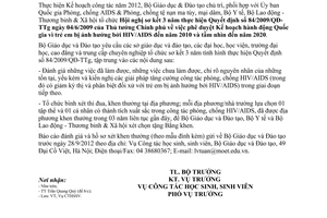 Công văn 6056/BGDĐT-CTHSSV tổ chức Hội nghị sơ kết 3 năm thực hiện Quyết định