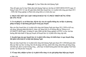 Công văn 3190/BNN-TCLN thẩm định Quy hoạch bảo vệ phát triển rừng