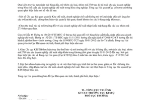 Công văn 4940/TCHQ-KTSTQ tái xuất dầu mỡ nhờn nhóm mã 2710 vào khu chế xuất