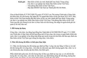 Công văn 3759/BHXH-BC hướng dẫn thực hiện thí điểm mức chi tiền lương thu nhập