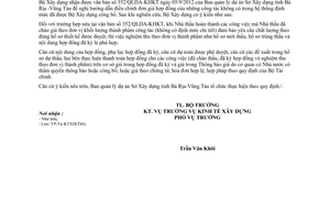 Công văn 189/BXD-KTXD hướng dẫn điều chỉnh đơn giá hợp đồng cho công tác