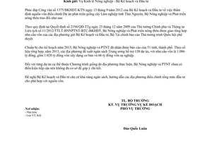 Công văn 4710/BNN-KH thẩm định nguồn vốn điều chỉnh dự án phát triển giống cây