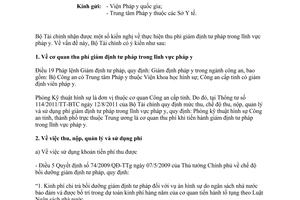 Công văn 12960/BTC-CST hướng dẫn phí giám định tư pháp trong lĩnh vực pháp y