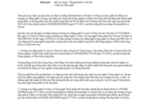 Công văn 3287/BNN-TCCB điều chỉnh nghề trọng điểm trường được lựa chọn nghề