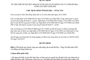 Quyết định 1814/QĐ-UBND năm 2012 phê duyệt quy hoạch vùng sản xuất mãng cầu ta