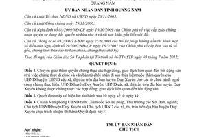 Quyết định 27/2012/QĐ-UBND chuyển giao thẩm quyền chứng thực hợp đồng giao dịch
