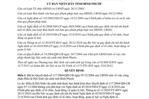 Quyết định 22/2012/QĐ-UBND bãi bỏ Quyết định 117/2004/QĐ-UB công nhận Điều lệ