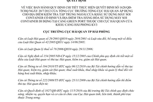 Quyết định 825/QĐ-HQHP năm 2012 hướng dẫn Quyết định 1628/QĐ-TCHQ áp dụng