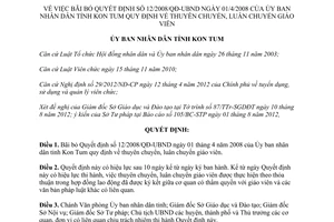 Quyết định 44/2012/QĐ-UBND bãi bỏ Quyết định 12/2008/QĐ-UBND quy định