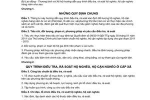 Thông tư 21/2012/TT-BLĐTBXH hướng dẫn quy trình điều tra rà soát hộ nghèo