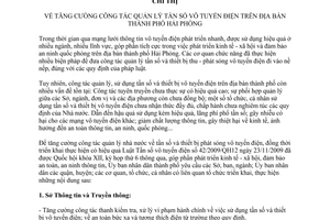 Chỉ thị 23/2012/CT-UBND tăng cưòng công tác quản lý tần số vô tuyến điện