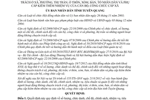 Quyết định 14/2012/QĐ-UBND chế độ cán bộ không chuyên trách xã Tuyên Quang