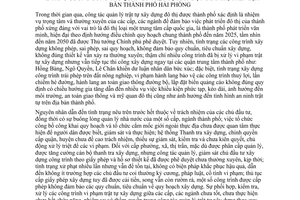 Chỉ thị 24/CT-UBND năm 2012 tăng cường công tác quản lý trật tự xây dựng đô thị