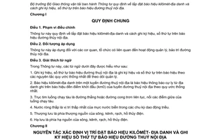 Thông tư 35/2012/TT-BGTVT quy định về lắp đặt báo hiệu kilômét địa danh