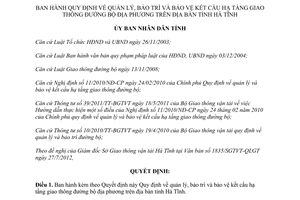 Quyết định 51/2012/QĐ-UBND Quy định quản lý bảo trì và bảo vệ kết cấu hạ tầng