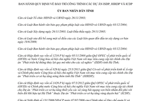 Quyết định 52/2012/QĐ-UBND Quy định bảo trì công trình dự án ISDP HIRDP ICDP