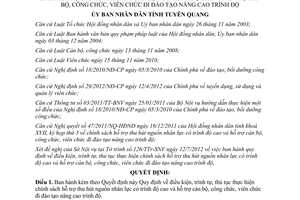 Quyết định 15/2012/QĐ-UBND thu hút nguồn nhân lực trình độ cao Tuyên Quang