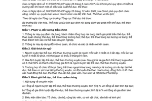 Thông tư 08/2012/TT-BVHTTDL quy định nội dung đánh giá phát triển thể dục