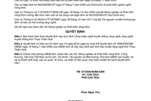 Quyết định 29/2012/QĐ-UBND Quy định công nhận nghề truyền thống làng nghề