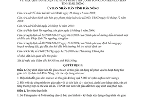 Quyết định 16/2012/QĐ-UBND diện tích đất giao cho cơ sở tôn giáo tỉnh Đắk Nông