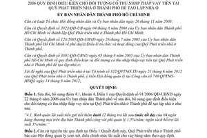 Quyết định 40/2012/QĐ-UBND sửa đổi Quyết định 91/2006/QĐ-UBND quy định điều kiện