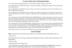 Quyết định 2272/QĐ-UBND 2012 tiêu chí xác định số lượng Công an viên xã thôn Khánh Hòa