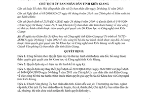 Quyết định 1934/QĐ-UBND năm 2012 công bố bộ thủ tục hành chính thuộc thẩm quyền