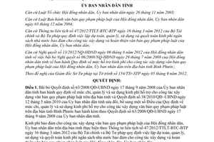 Quyết định 27/2012/QĐ-UBND bãi bỏ Quyết định 63/2008/QĐ-UBND và 38/2010/QĐ-UBND