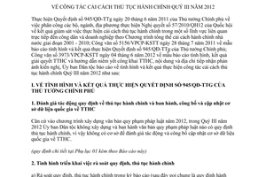 Báo cáo 77/BC-UBDT công tác cải cách thủ tục hành chính Quý III năm 2012
