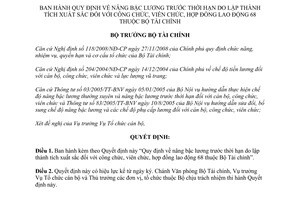 Quyết định 2302/QĐ-BTC năm 2012 Quy định nâng bậc lương trước thời hạn