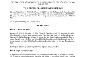 Quyết định 1228/QĐ-BHXH năm 2012 quy định chức năng, nhiệm vụ quyền hạn